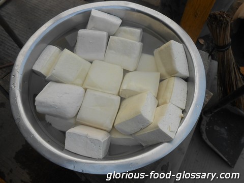 We call this Tokwa, soya bean curd. used for sauteeing with other vegetables to replace meat. Nice for frying and serve with delicious sauce made from soya sauce, vinegar, chopped red onions, minced garlic and Siling Labuyo (chilies) called Tokwa´t Baboy