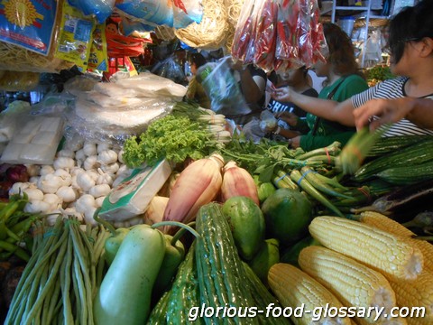 Philippine Vegetables (Gulay) In one of the wet markets or Public Market in the Philippines. Those are the of the available vegetables sold there