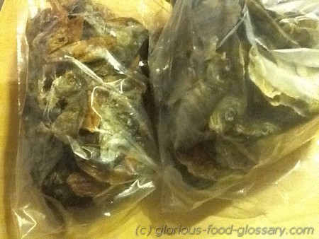 Dried Danggit from Cebu still in plastic pack waiting to be fried